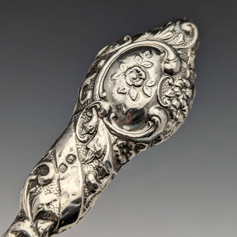 1915 British Antique Pure Silver Handle Shoehorn Shoehorn G and C Ltd